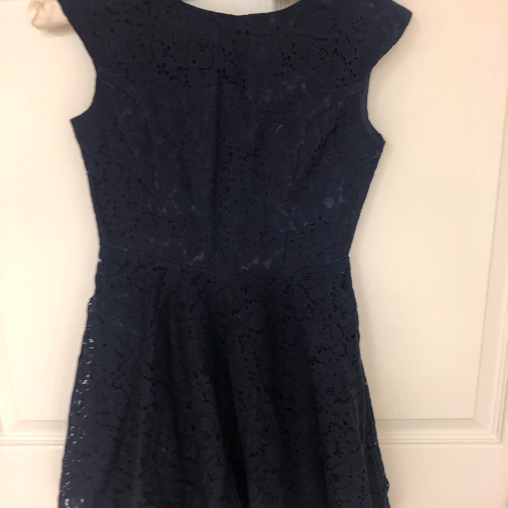 Un Deux Trois Midnight Blue Lace Dress Kids Size 10